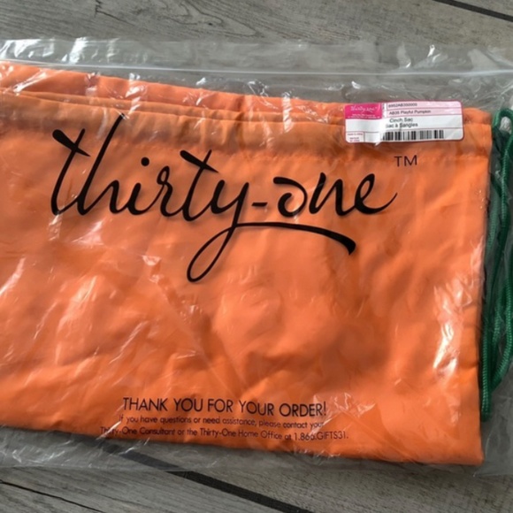 NEW Thirty One pumpkin cinch sac - Picture 3 of 3